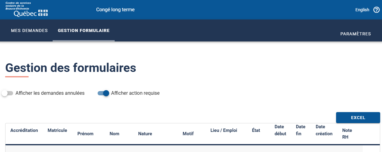 Gestion des formulaires