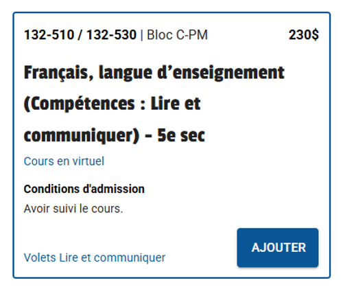 Exemple de la tuile